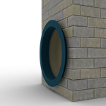 Откос радиусный 0,5 мм (RAL 5020) c порошковым покрытием