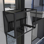 Корзина для кондиционера c вертикальными ламелями и каркасом Тип 3 все цвета RAL