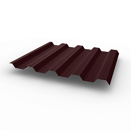 Профнастил НС44 (RAL 3007) 0,7х1047мм оцинкованный, с полимерным покрытием (Полиэстер)
