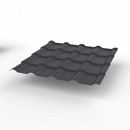 Металлочерепица Kamea оцинкованная с полимерным покрытием 0,45х1180мм RAL 7024