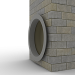 Откос радиусный 0,55 мм (RAL 9007) c порошковым покрытием