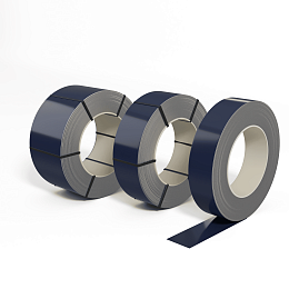 Лента оцинкованная (Штрипс) 0,8 мм (RAL 5003) с полимерным покрытием