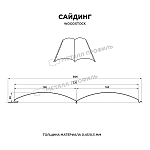 Сайдинг МЕТАЛЛ ПРОФИЛЬ Woodstock-Т-28х330 (ECOSTEEL_T-12-Золотой Орех-0.45)