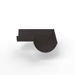 Угол 90 градусов водосточного желоба оцинкованный порошок ф180х400х400мм RAL 8019