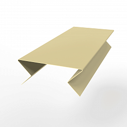 Планка угла внешнего составная нижняя для фальцевой кровли оцинкованная с порошковым покрытием 0,45мм ширина более 625 мм RAL 1014