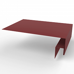 Околооконная планка сложная (j-фаска) для фасада оцинкованная с порошковым покрытием 0,45мм ширина более 625 мм RAL 3011