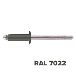 Заклепка 3.2x10 (RAL 7022) A2/A2 вытяжная
