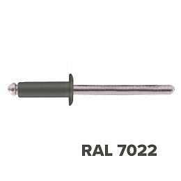 Заклепка 3.2x10 (RAL 7022) A2/A2 вытяжная