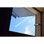 Окно-выход на крышу для неотапл. помещений дерево, лак ручка снизу Fakro WSZ из поликарб. c унив.окл. 86*86см