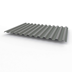 Профнастил С21 0,35х1051мм (RAL 7037) оцинкованный, с полимерным покрытием (полиэстер)