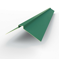 Конек фигурный 0,45 мм RAL 6000 оцинкованный, с порошковым покрытием