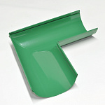 Угол 90 градусов водосточного желоба оцинкованный порошок ф150х400х400мм RAL 3000