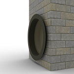 Откос радиусный 0,7 мм (RAL 6014) c порошковым покрытием