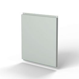 Фасадная металлокассета 1740x1160 (RAL 7035) открытого типа, с порошковым покрытием 0,7 мм