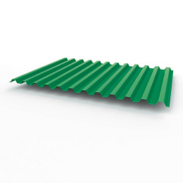 Профнастил С21 0,5х1051мм (RAL 6024) оцинкованный, с полимерным покрытием (полиэстер)