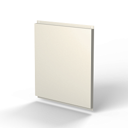 Фасадная металлокассета 1740x1160 (RAL 9001) открытого типа, с порошковым покрытием 0,7 мм