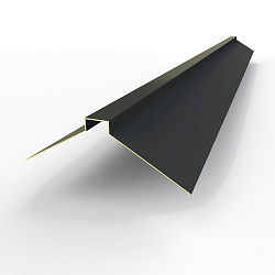 Конек фигурный 0,45 мм RAL 7021 оцинкованный, с порошковым покрытием