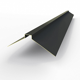 Конек фигурный 0,45 мм RAL 7021 оцинкованный, с порошковым покрытием