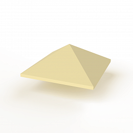 Колпак на столб стандартный оцинкованный с полимерным покрытием до 800мм RAL 1014