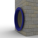 Откос радиусный 0,45 мм (RAL 5002 ) c порошковым покрытием