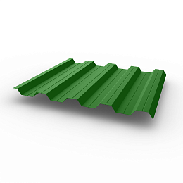 Профнастил НС44 (RAL 6017) 0,5х1047мм оцинкованный, с полимерным покрытием (Полиэстер)