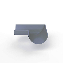 Угол 90 градусов водосточного желоба оцинкованный порошок ф120х400х400мм RAL 7000