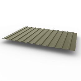 Профнастил С10 - 0,65х1180мм (RAL 7002) оцинкованный, с полимерным покрытием (Полиэстер)