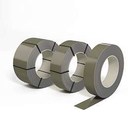 Лента оцинкованная (Штрипс) 0,8 мм (RAL 7002) с полимерным покрытием