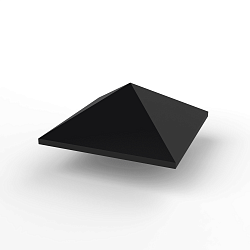 Колпак на столб стандартный оцинкованный с полимерным покрытием до 800мм RAL 9005