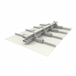 Снегозадержатель трубчатый 1000мм фальц 40x20-1,0-1,5-2 холоднокатанная сталь с порошковым покрытием RAL 9003