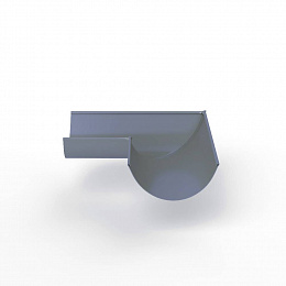 Угол 90 градусов водосточного желоба оцинкованный порошок ф150х400х400мм RAL 7000