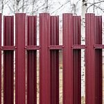 Штакетник оцинкованный с полимерным покрытием П-образный фигурный 0,5х100мм RAL 1014