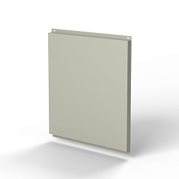 Фасадная металлокассета открытого типа 1 мм (RAL 7044) оцинкованная, с порошковым покрытием