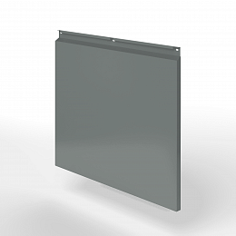 Фасадная металлокассета закрытого типа оцинкованная с порошковым покрытием 0,7x535х535мм RAL 7005 Мышино-серый