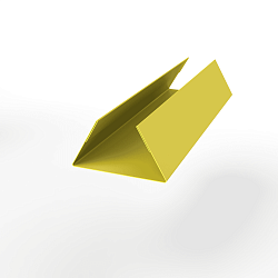 Планка стыковочная составная нижняя для фальцевой кровли оцинкованная с порошковым покрытием 0,45мм ширина менее 625 мм RAL 1018