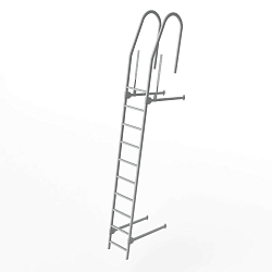 Лестница фасадная 2000мм холоднокатанная сталь с порошковым покрытием RAL 9006