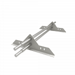 Снегозадержатель трубчатый плоскоовальный 3000мм универсальный 25-1,2-2,0-4 оцинкованная сталь с порошковым покрытием RAL 9003