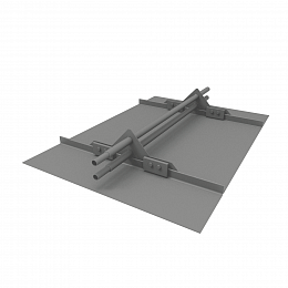 Снегозадержатель трубчатый плоскоовальный 3000мм фальц 25-1,0-1,0-3 оцинкованная сталь с порошковым покрытием RAL 9006
