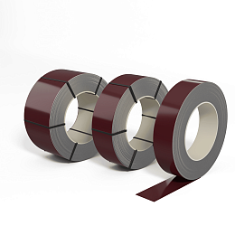 Лента оцинкованная с полимерным покрытием Grand Line Velur 0,5мм RAL 3005