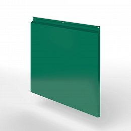 Фасадная металлокассета закрытого типа оцинкованная с порошковым покрытием 0,7x480х1015мм RAL 6016 Бирюзово-зелёный