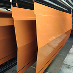 Конек фигурный 0,45 мм RAL 2007 оцинкованный, с порошковым покрытием