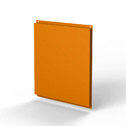 Фасадная металлокассета 1160x1160 (RAL 2000) открытого типа, с порошковым покрытием 0,7 мм