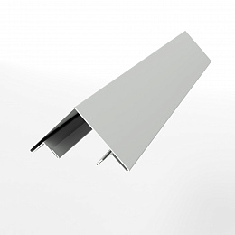 Планка угла внешнего составная верхняя для металлосайдинга блокхаус оцинкованная с порошковым покрытием 0,45мм ширина менее 625 мм RAL 9003