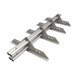 Снегозадержатель трубчатый плоскоовальный 3000мм универсальный 40x20-1,0-1,0-3 оцинкованная сталь с порошковым покрытием RAL 9002