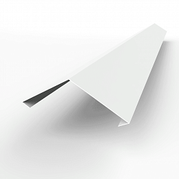 Ендова нижняя плоская 0,45 мм (RAL 9003) оцинкованная c полимерным покрытием