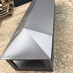 Дымник на трубу прямоугольный оцинкованный с полимерным покрытием до 1600мм RAL 7005