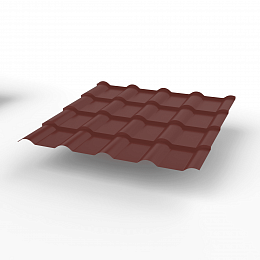 Металлочерепица Kamea оцинкованная с полимерным покрытием 0,45х1180мм RAL 3009