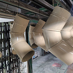 Колено водосточное оцинкованное порошок ф90мм RAL 1014