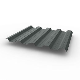 Профнастил НС44 (RAL 7005) 0,6х1047мм оцинкованный, с полимерным покрытием (Полиэстер)