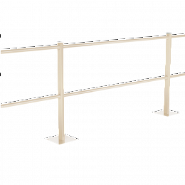 Ограждение кровельное парапетное 600-25-1-1,5-2 холоднокатанная сталь с порошковым покрытием RAL 1015